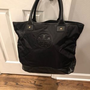 Tory Burch Large Black Nylon Tote Bag